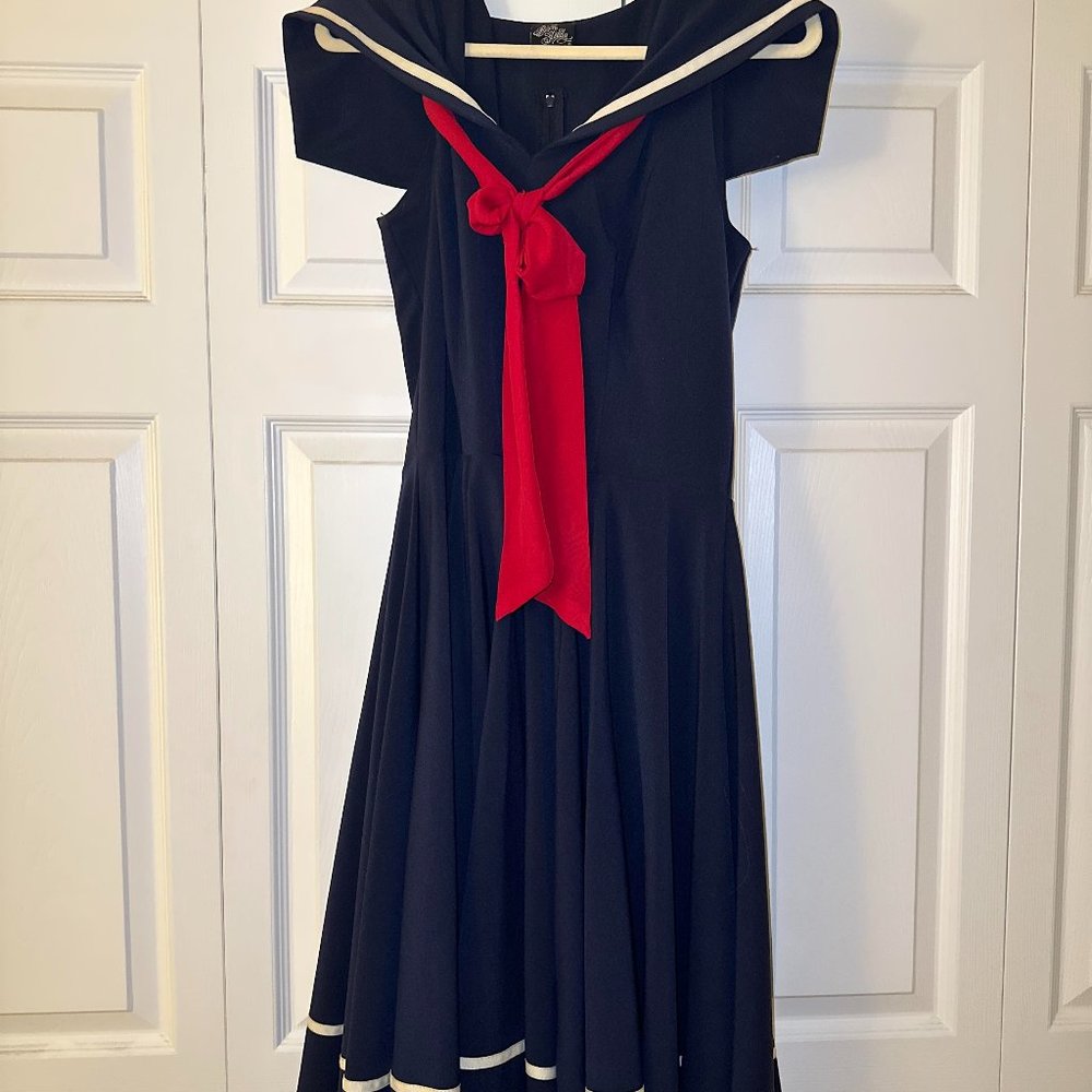 RockSteady Sweet Sails Nautical Navy Sailor Dress